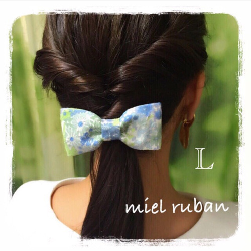 リバティ⑤ ベビーヘアクリップ 2個セット マーガレットアニー リバティ⑤ ベビーヘアクリップ 2個セット マーガレットアニー