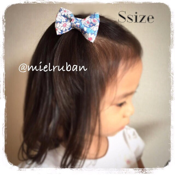 リバティ⑤ ベビーヘアクリップ 2個セット マーガレットアニー リバティ⑤ ベビーヘアクリップ 2個セット マーガレットアニー