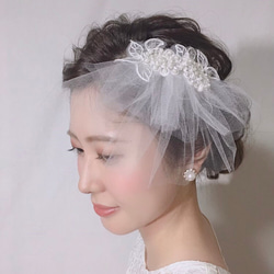 ビーズ刺繍が豪華なヘッドドレス 3点セット 結婚式 白無垢 ビーズ刺繍が豪華なヘッドドレス 3点セット 結婚式 白無垢