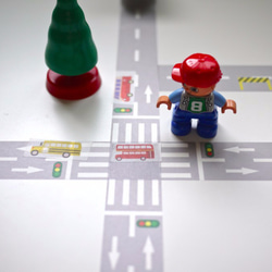 道路系列紙膠帶組合包：馬路+小車子 第3張的照片