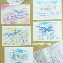 ポストカード10枚組　飛行機柄 2枚目の画像