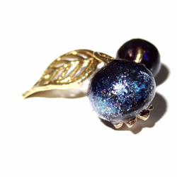 chiching棋青設計手工珠寶飾品 琺瑯系列 琺瑯銀河藍莓項鍊 接單製作 第2張的照片