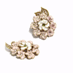 變色琺瑯系列 絕美繡球花Hydrangea耳環 預購 第2張的照片