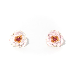 ChichingQiqingデザイン手作りK14ジュエリーエナメルシリーズ花が咲く裕福なイヤリングの予約注文 6枚目の画像