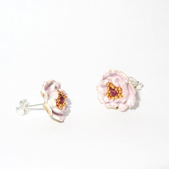 ChichingQiqingデザイン手作りK14ジュエリーエナメルシリーズ花が咲く裕福なイヤリングの予約注文 7枚目の画像