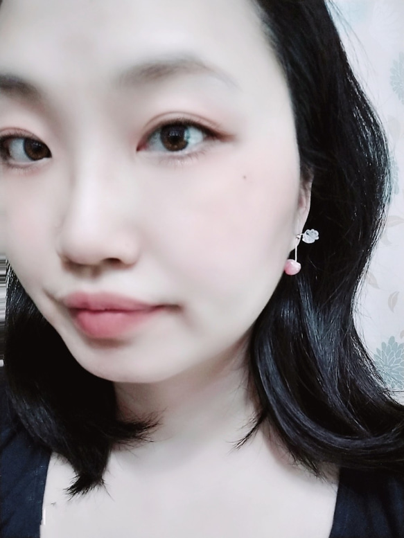 Sheet music earrings 五線音符天然石耳環 接單製作 第4張的照片