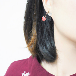 Sheet music earrings 五線音符天然石耳環 接單製作 第5張的照片