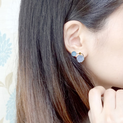 Sheet music earrings 五線音符天然石耳環 接單製作 第7張的照片