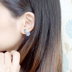 Sheet music earrings 五線音符天然石耳環 接單製作 第8張的照片