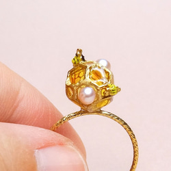 甜蜜蜜蜂珍珠耳環可拆卸兩戴式 手工珠寶飾品 預購 第4張的照片
