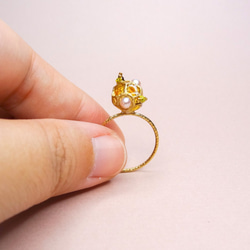 甜蜜蜜蜂水晶珍珠項鍊 手工珠寶飾品 預購 第2張的照片
