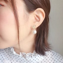 3flower ×cotton pearl (Titan pierce) 4枚目の画像