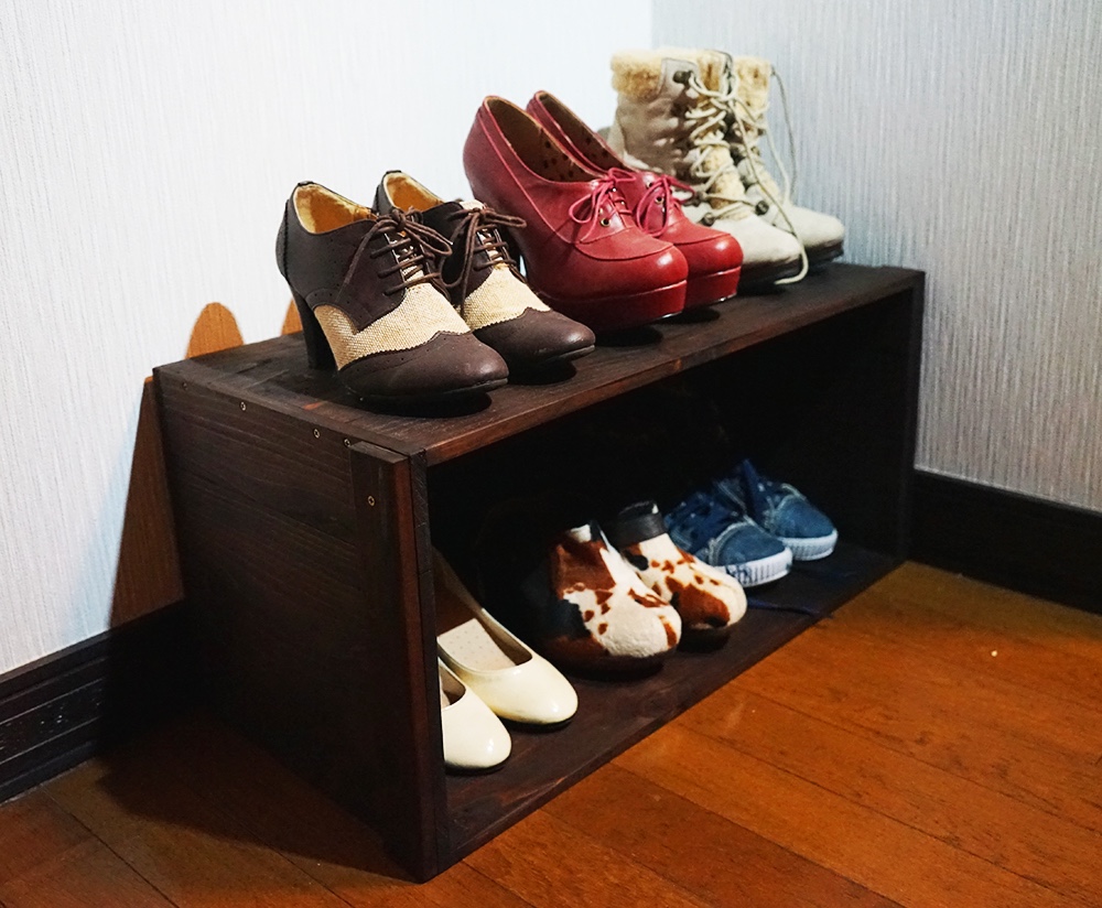 使い方いろいろ！ウッドボックス・ロングタイプ・ダークブラウン