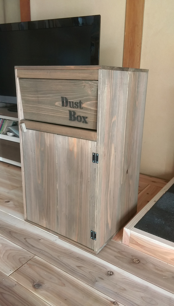 男前ダストボックス★ゴミ箱★パタパタ扉★大容量 