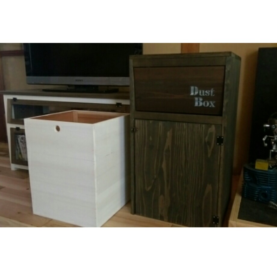 男前ダストボックス☆内ゴミ箱付☆パタパタ扉☆大容量