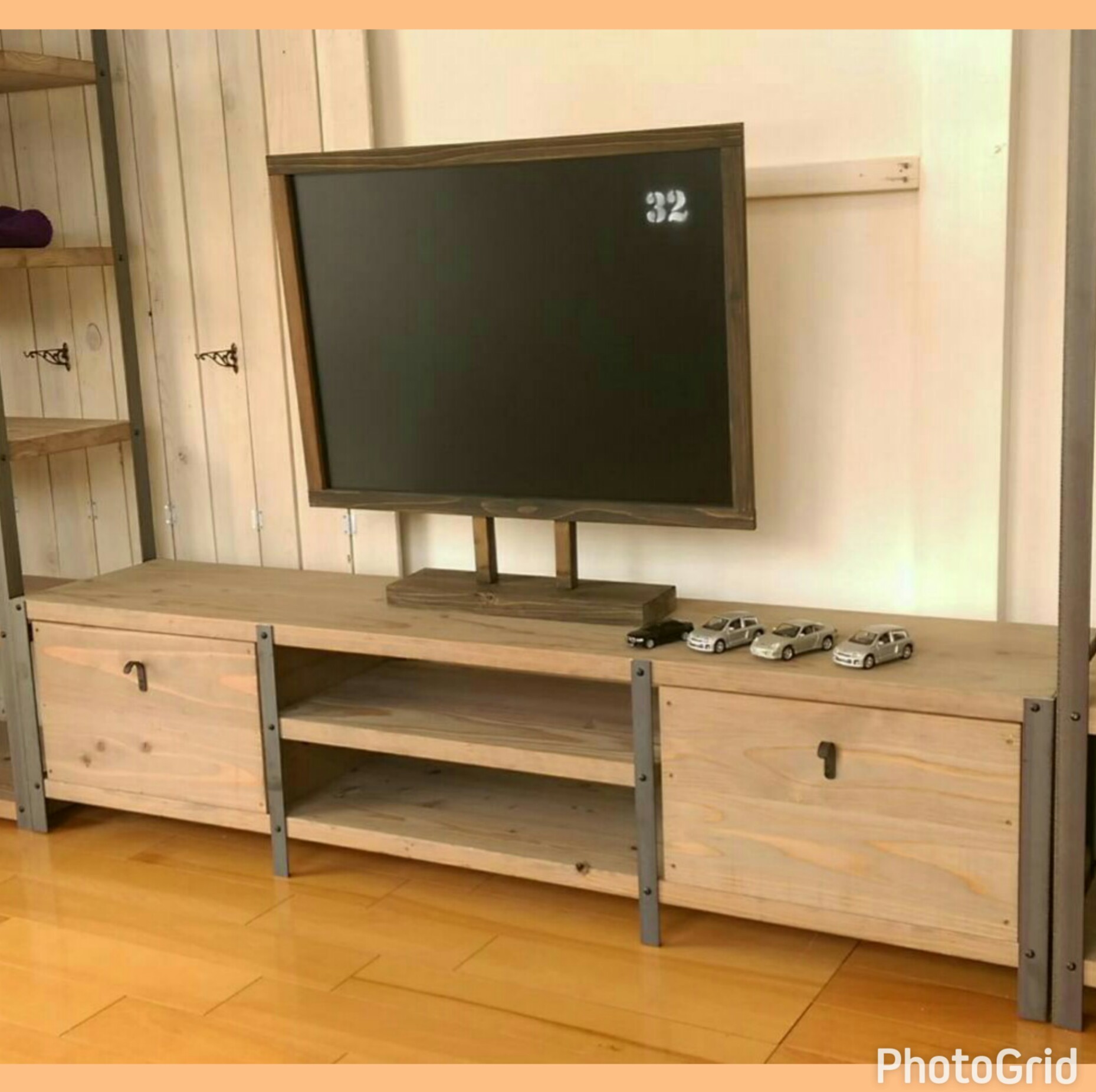 引き出し２個付★テレビ台★ワトコオイル仕上げ★ドリフトウッド★