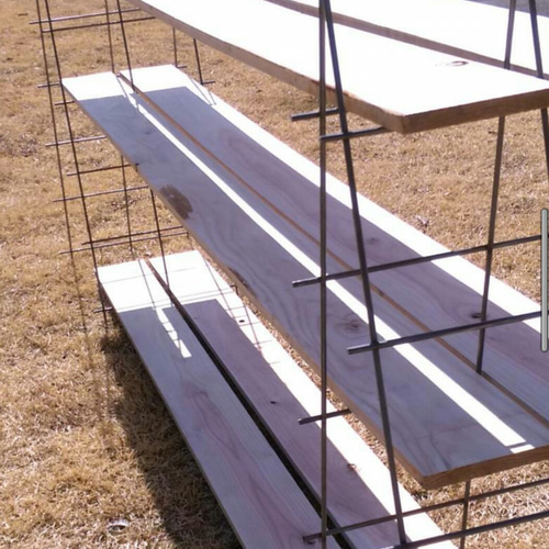 自立型☆折りたたみアイアン網☆6×2☆多用途☆店舗什器 棚