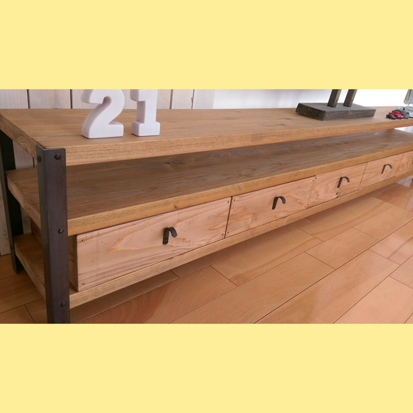 *W200㎝★引き出し５個付★ダークウォルナット★ワイドテレビ台★アイアン *W200㎝★引き出し５個付★ダークウォルナット★ワイドテレビ台★アイアン *W200㎝★引き出し５個付★ダークウォルナット★ワイドテレビ台★アイアン NAN1430166244(10900円)