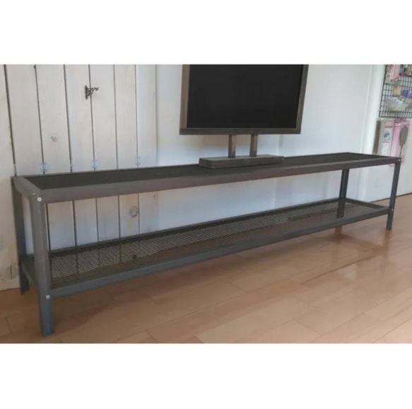 【組立完成品】テレビ台 テレビボード アイアン　スチール 送料無料☆組立式☆W180㎝☆アイアンテレビ台☆ネジ・スパナ付
