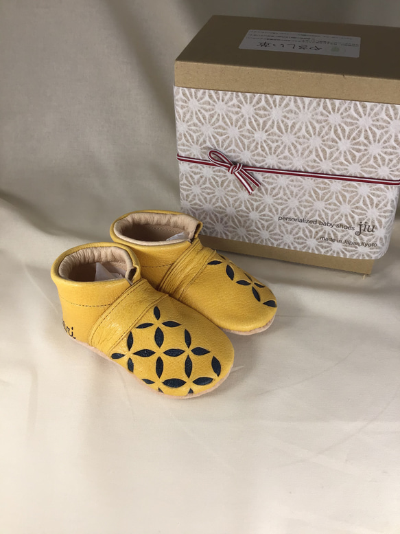 景泰藍嬰兒鞋人類環保皮革第一雙鞋11cm 12.5cm 13.5cm 15cm 第2張的照片