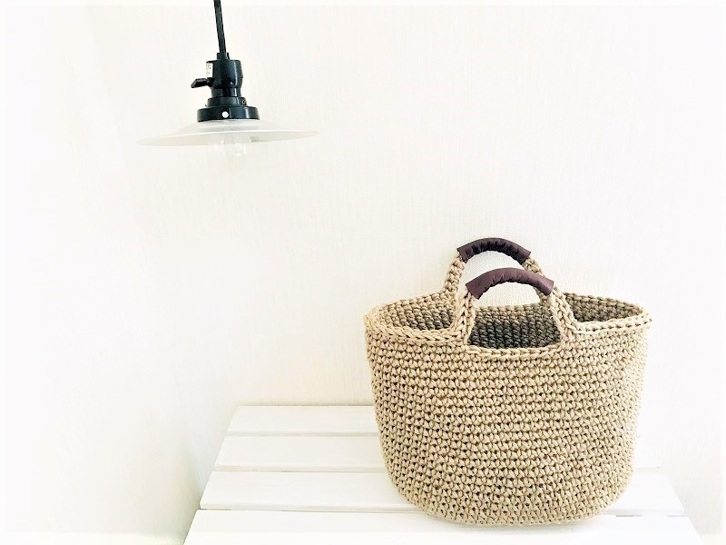 麻ひもカゴバッグ・tall 4,260円