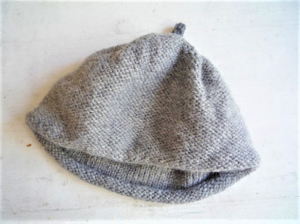 ニットベレー帽[グレー] 3枚目の画像