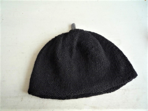 ニットベレー帽[ブラック] 3枚目の画像