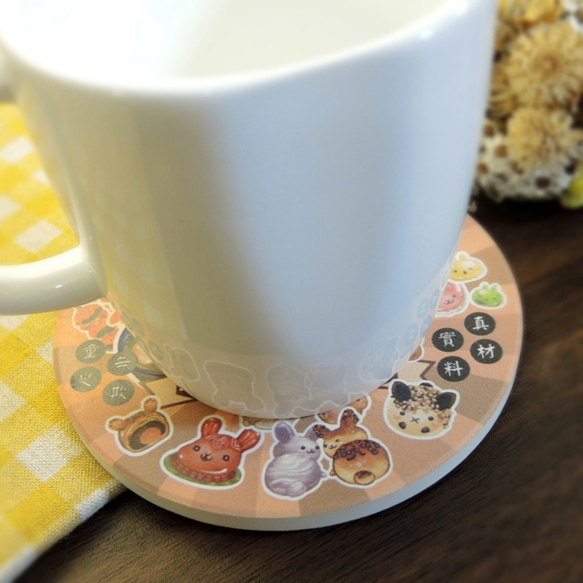 陶瓷吸水杯墊-台灣甜味兔 第4張的照片