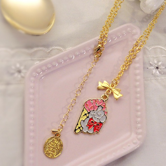 Tilabunny necklace-Berry Ice Cream -original 1枚目の画像