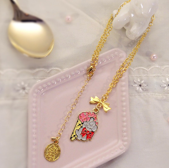 Tilabunny necklace-Berry Ice Cream -original 5枚目の画像