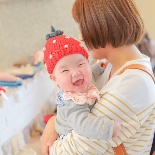 いちごなどんぐり帽子 帽子(ベビー・キッズ) MAmaNA＊プロフィールお 