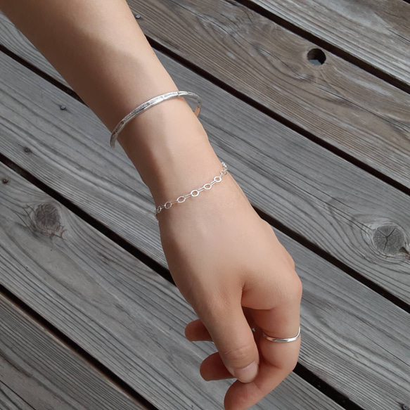 silver：design chain bracelet： 2枚目の画像