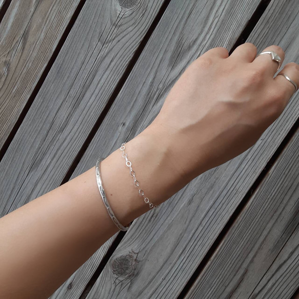 silver：design chain bracelet： 3枚目の画像
