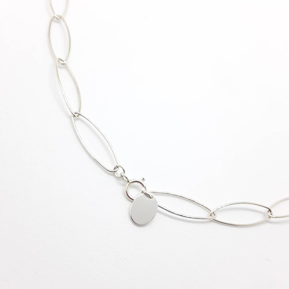 【5set限定】silver oval chain necklace & bracelet !! 4枚目の画像