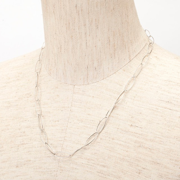 【5set限定】silver oval chain necklace & bracelet !! 2枚目の画像