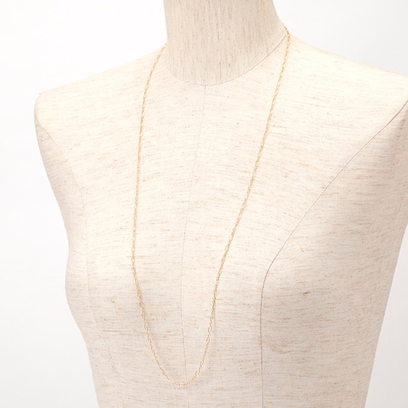 3way◇14kgf long chain necklace 【short & long】 6枚目の画像