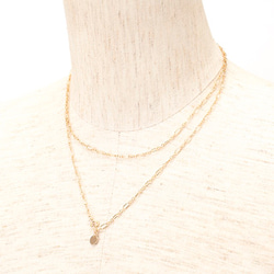 3way◇14kgf long chain necklace 【short & long】 8枚目の画像