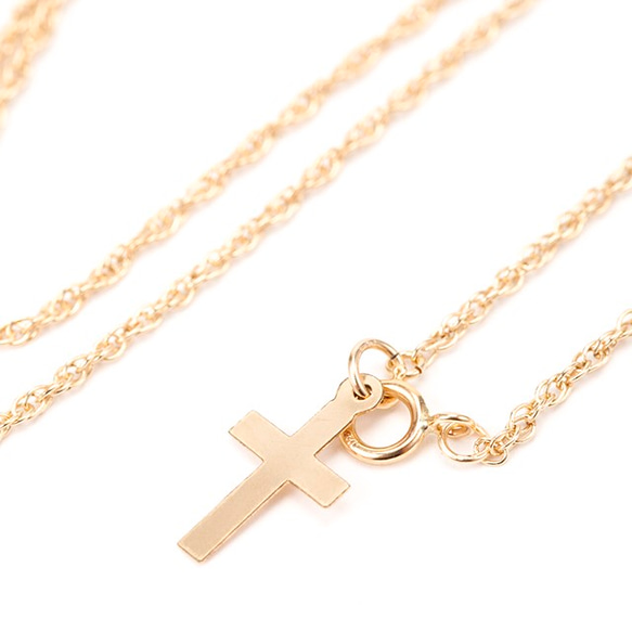 2way◆14kgf long chain necklace【back cross & rope】 4枚目の画像