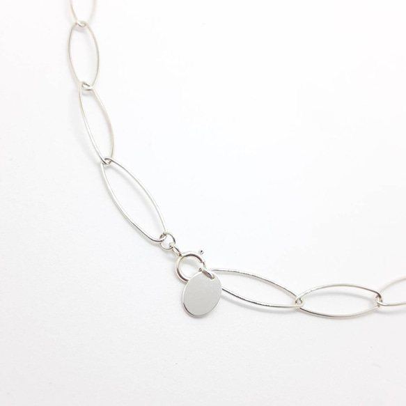 silver：Oval chain necklace： 3枚目の画像