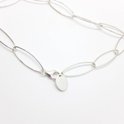 silver：Oval chain bracelet： 1枚目の画像