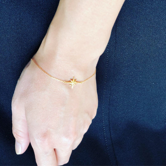 K18 星 ブレスレット K18 星型チェーンブレスレット◇ Migut ONE bracelet