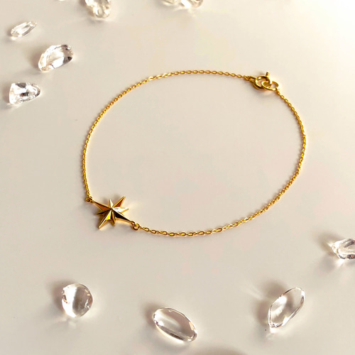 ァッション人気ブランドランキング K18 星型チェーンブレスレット◇ Migut ONE bracelet アクセサリー