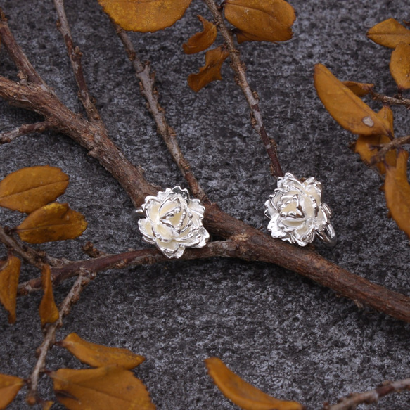 植物 櫻花 | 純銀耳環 夾式款 第4張的照片