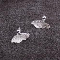 Ginkgo Leaf Earrings Sterling Silver Leaf Series 4枚目の画像