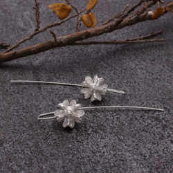 Common Crepe Myrtle Earrings Sterling Silver Fruits Series 3枚目の画像