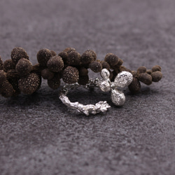 Champac Michelia Fruit 925 Sterling Silver Ring Nature Plant 1枚目の画像