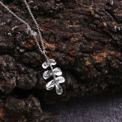 Pepper Tree Leaf Necklace Sterling Silver Leaf Series 1枚目の画像