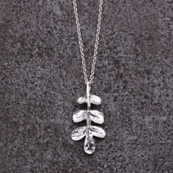 Pepper Tree Leaf Necklace Sterling Silver Leaf Series 3枚目の画像