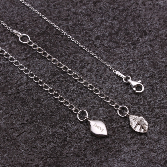 Pepper Tree Leaf Necklace Sterling Silver Leaf Series 4枚目の画像