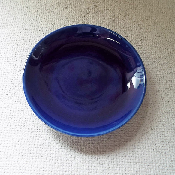 紺釉コーヒーカップ＆ソーサー 2枚目の画像